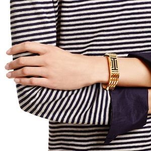 Tory Burch for Fitbit Flex brass hinged bracelet in gold tone